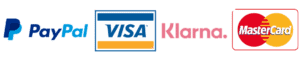 Logos Zahlungsanbieter MasterCard Paypal Klarna Visa