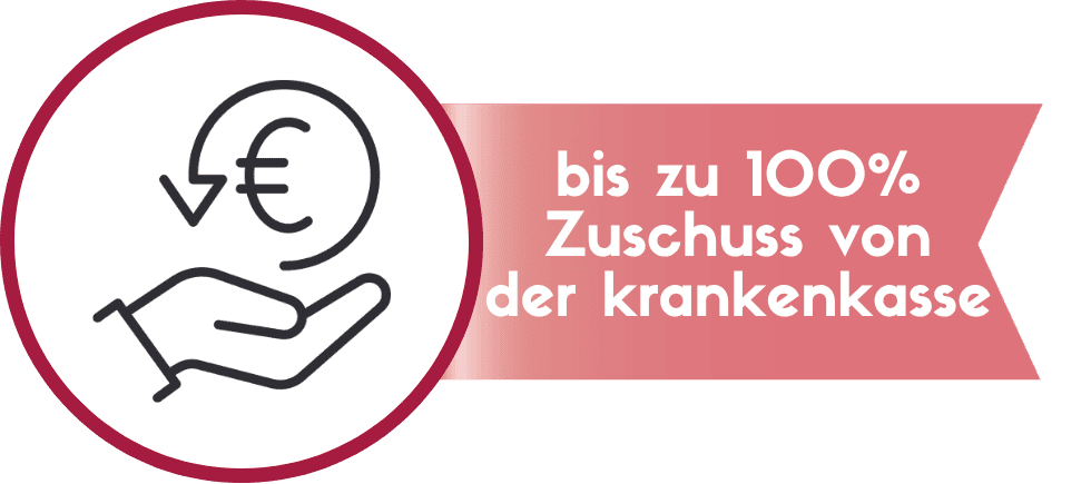 bis zu 100% Zuschuss von der Krankenkasse Fähnchen